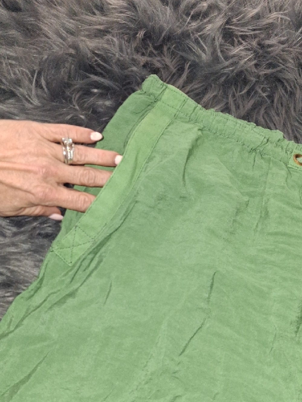 Free People Aspen Green Elastic Waist Shorts - Picture 12 of 13